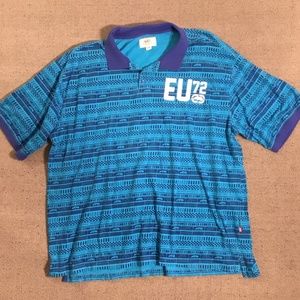 ECKO UNLTD. Mens Polo 4XB graphic print blue and dark blue